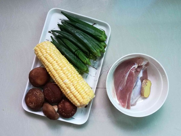 Okra Corn Lean Meat Soup recipe