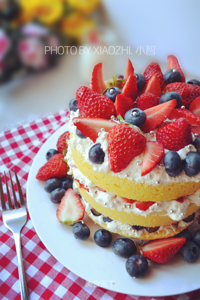 Beginner Novice Steamed Cake without Oven Turned into Naked Cake· recipe