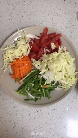 Colorful Fried Noodles recipe