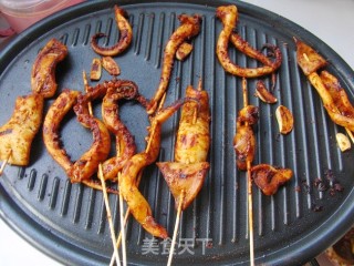 【hengbo Electric Grill Trial Report】——spicy Grilled Squid recipe