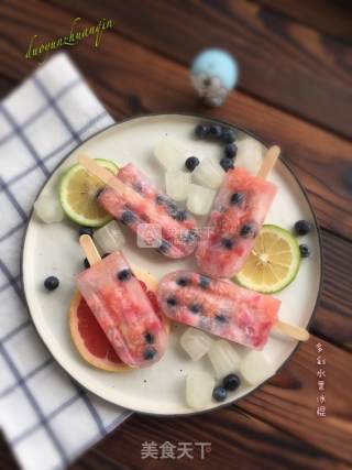 Colorful Fruit Popsicles recipe