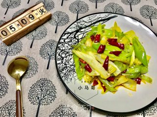 Stir-fried Bamboo Shoots with Green Pepper recipe