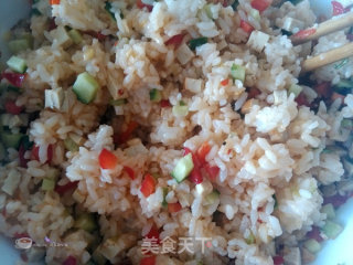 Gorgeous Turn of Leftover Rice-pan-fried Rice Cake recipe