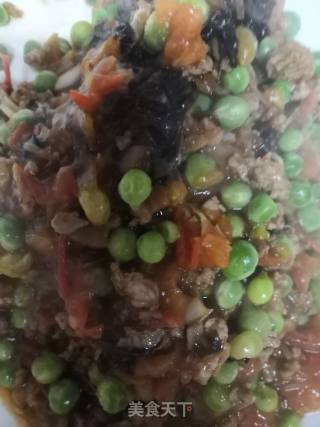 Pea Rice with Lean Meat in Tomato Sauce recipe