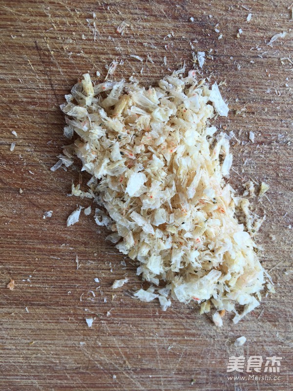 Golden Rice Balls with Shrimp Skin and Seasonal Vegetables recipe