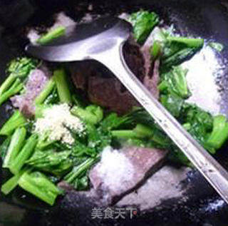 Pork Lung Stir-fried Rape Root recipe