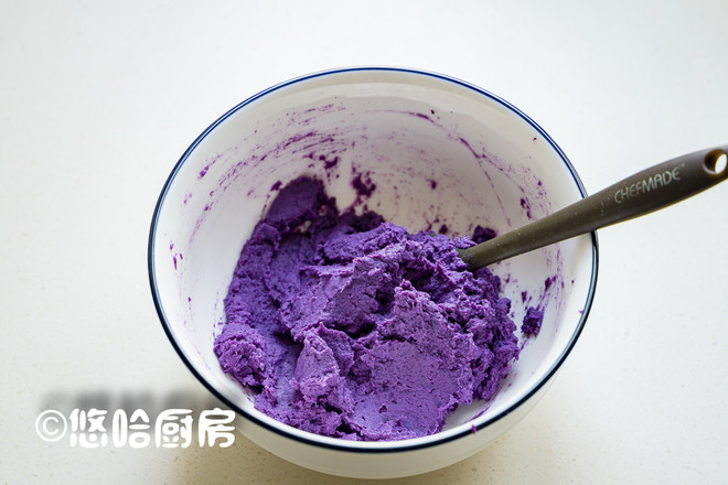 Milky Purple Sweet Potato Glutinous Rice Cake recipe