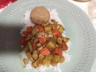 Curry and Rice with Bear Sleeping under A Quilt recipe