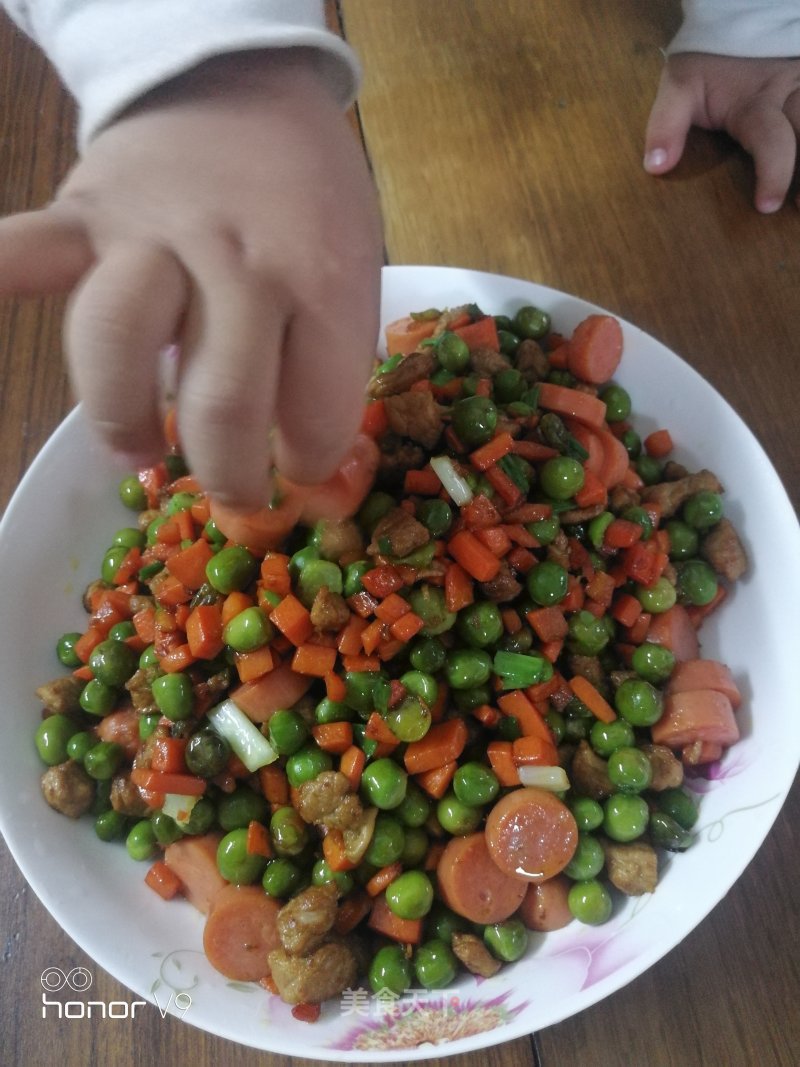 Stir-fried Peas with Diced Ham recipe