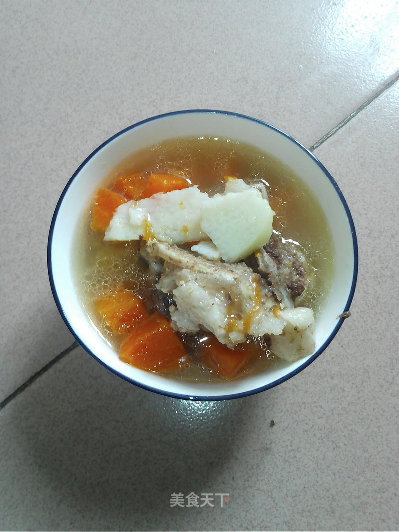 Pork Bone Yam Carrot Soup recipe
