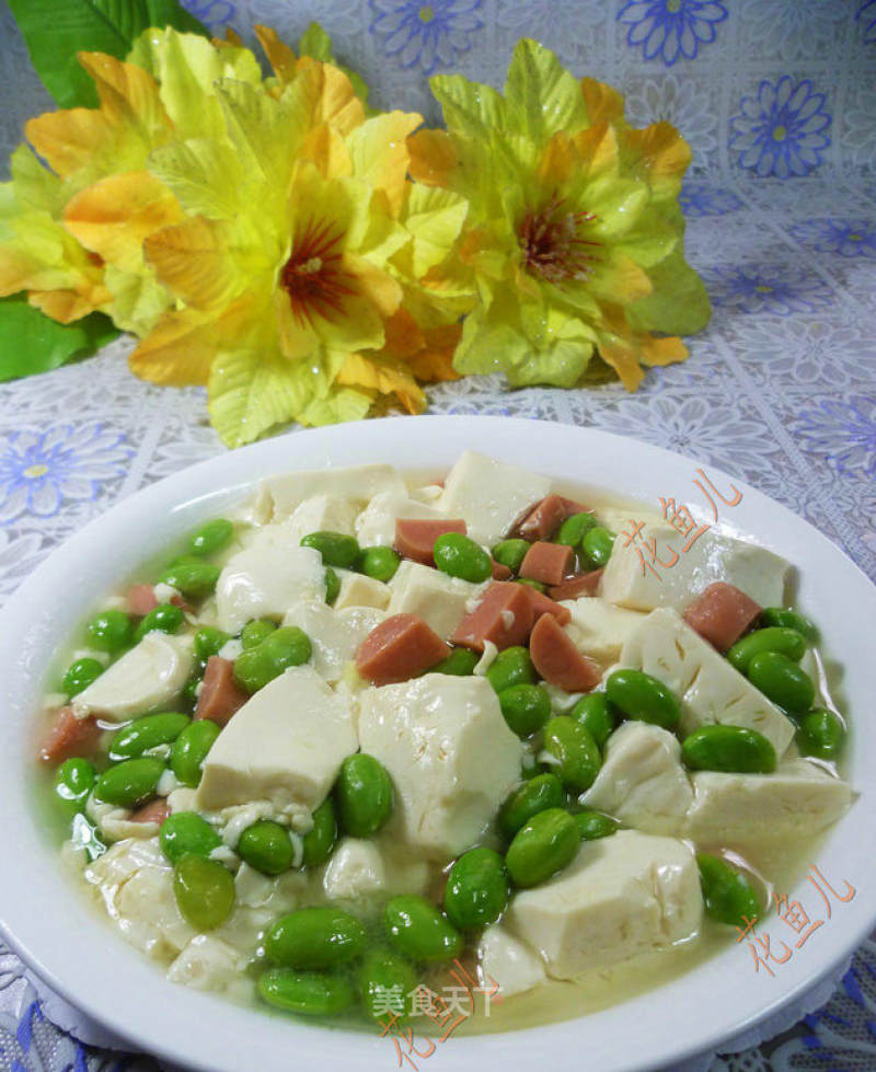 Tofu with Ham and Edamame recipe