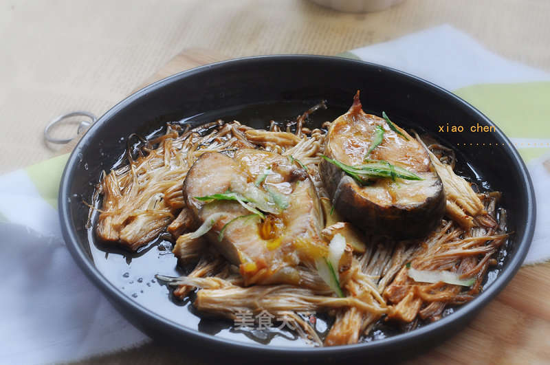 Easy Enoki Mushroom Grilled Fish recipe