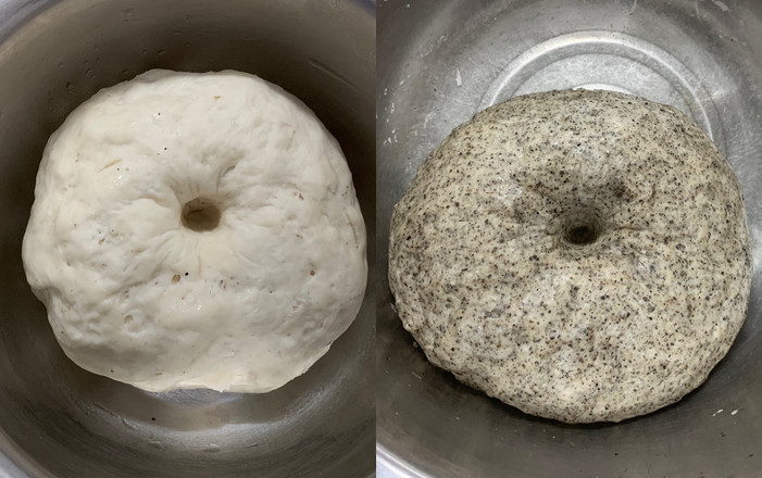 Black Sesame Two-color Steamed Bun recipe