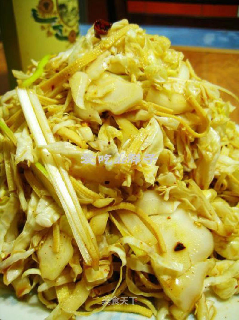 Cabbage Heart Mixed with Bean Curd recipe