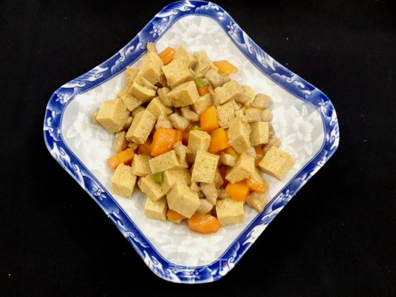 Frozen Tofu Fried Three Diced recipe
