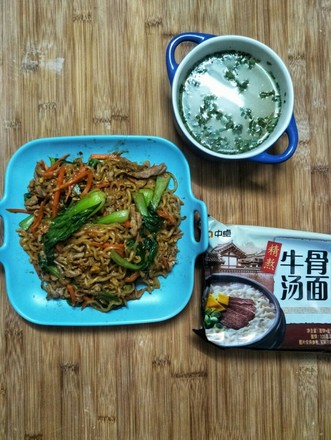 #中卓牛骨汤面# Anhui Fried Noodles