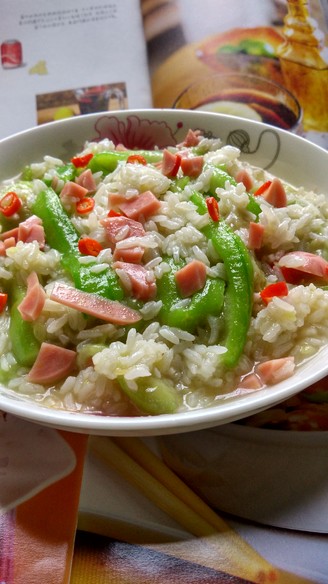 Loofah Braised Rice recipe