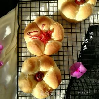 #aca Fourth Session Baking Contest# Making Erotic Bread with Flowers recipe