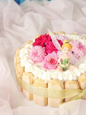 Flower Cream Birthday Cake
