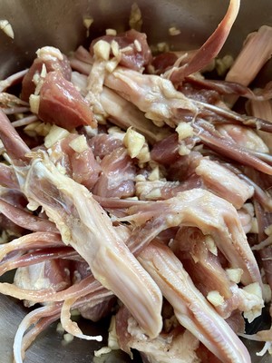 Garlic Pork, Duck Tongue recipe