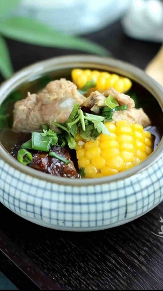 Cured Chicken Leg and Pork Ribs Soup recipe