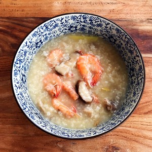 Frog and Shrimp Congee recipe