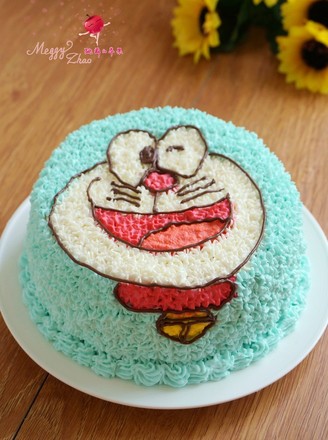 Doraemon Cream Layer Cake