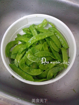 【fried Pork with Snow Pea】 recipe