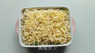 Baked Rice with Meat, Rice and Cheese recipe