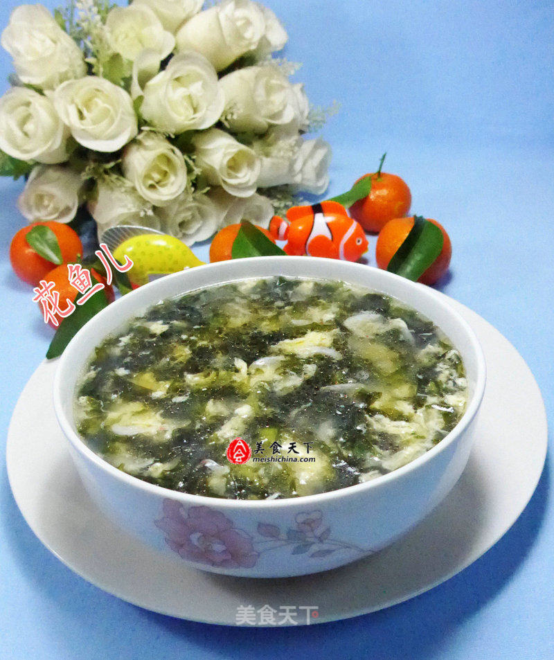 Shrimp Seaweed Egg Drop Soup recipe