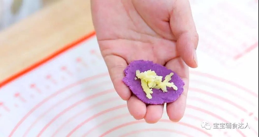 Purple Sweet Potato Cheese Fairy Bean Cake Baby Supplement Recipe recipe
