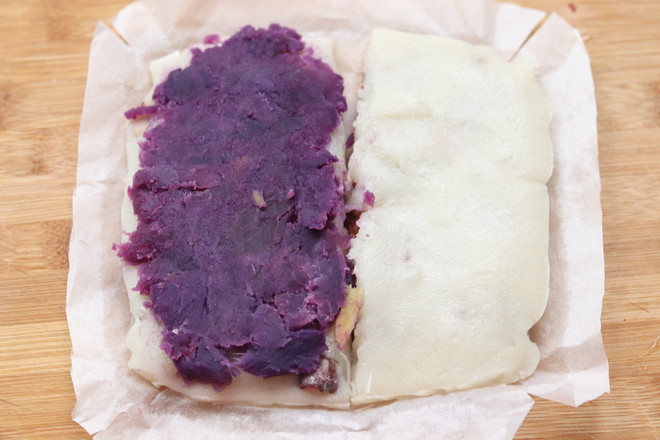 Red Dates and Purple Sweet Potato Cut Cake recipe
