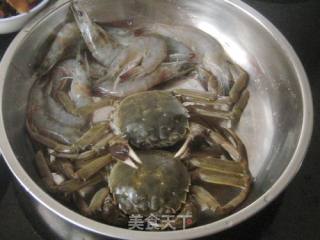 Sea Shrimp and Crab Vermicelli in Clay Pot recipe