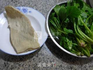 Stir-fried Spinach with Tripe recipe