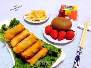 Crispy Fried Bean Paste Spring Rolls recipe