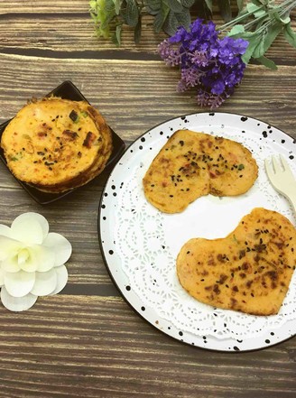 Kimchi Pancakes with Congee and Side Vegetables recipe