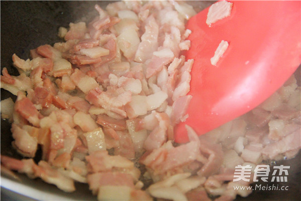 Fried Rice with Onion and Bacon recipe