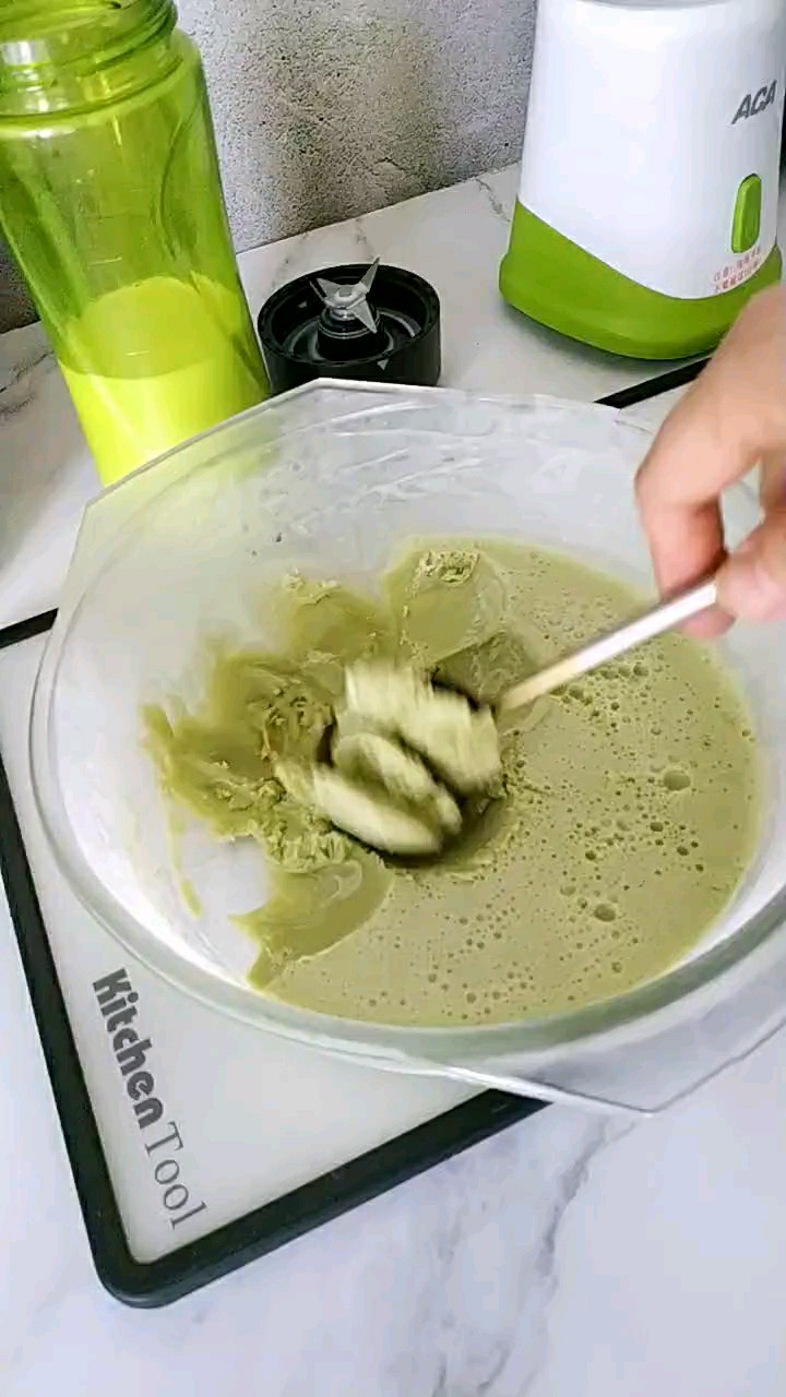 Homemade Durian Matcha Ice Cream recipe
