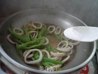 Fried Squid Rings with Green Pepper recipe