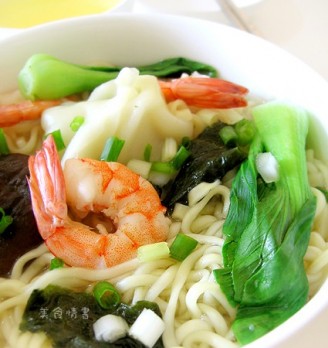 Shrimp Wanton Noodles recipe