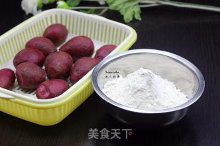 Crispy Purple Sweet Potato Meatballs recipe