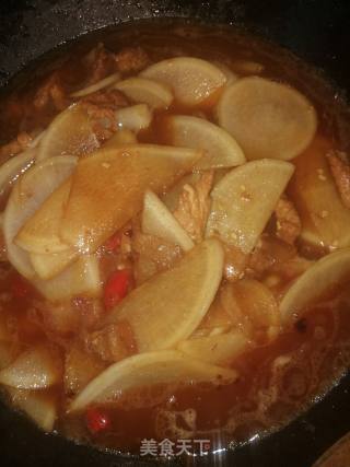 Stir-fried White Radish with Sauce recipe