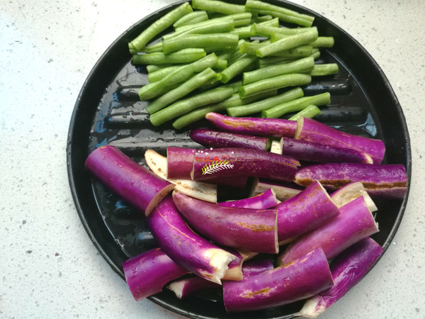 Grilled Eggplant with Beans recipe