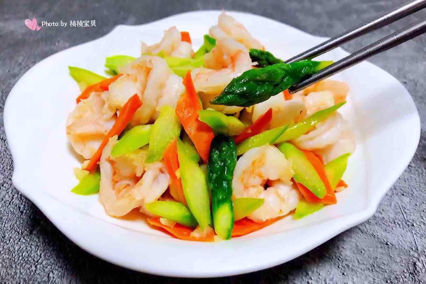 Stir-fried Shrimp with Asparagus recipe