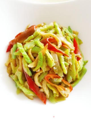 Fried Luncheon Meat with Mustard and Bitter Gourd recipe