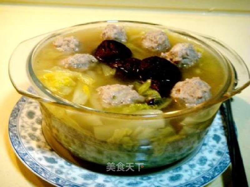 Mushroom and Cabbage Boiled Meatballs recipe
