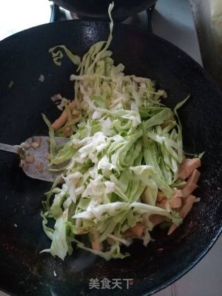 Fried Green Cabbage with Tofu recipe