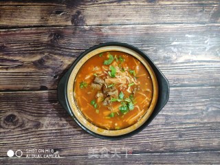 Lamb Stewed with Tomatoes and Enoki Mushrooms recipe