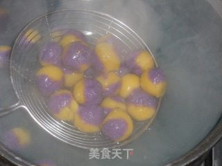 Double Potato Glazed Taro Balls recipe