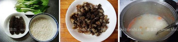 Sea Cucumber and Vegetable Congee recipe
